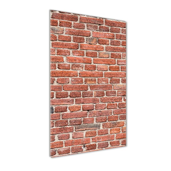 Verticaal glasschilderij Bakstenen muur