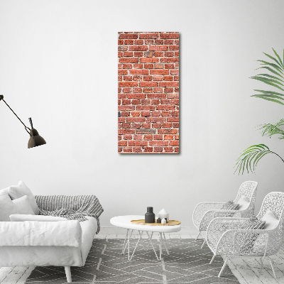Verticaal glasschilderij Bakstenen muur