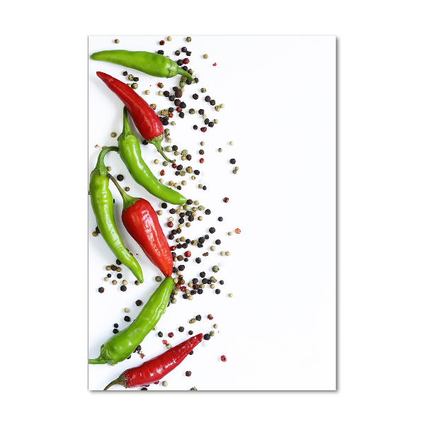 Verticale foto op glas Chilipepers