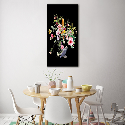 Foto obraz szkło hartowane pionowy Hawajski wzór