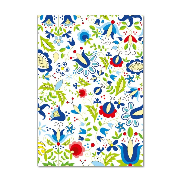 Verticale glasfoto Etnisch patroon