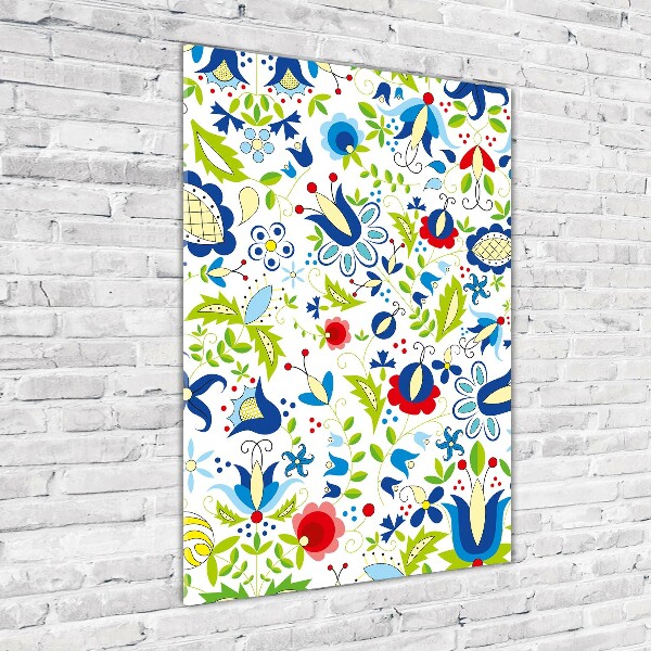 Verticale glasfoto Etnisch patroon