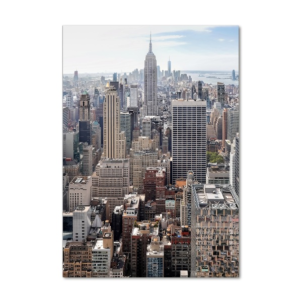 Verticale glasfoto New York