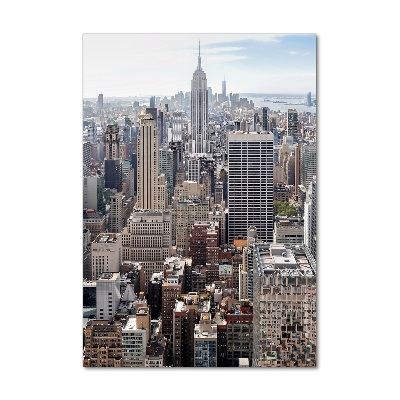 Verticale glasfoto New York