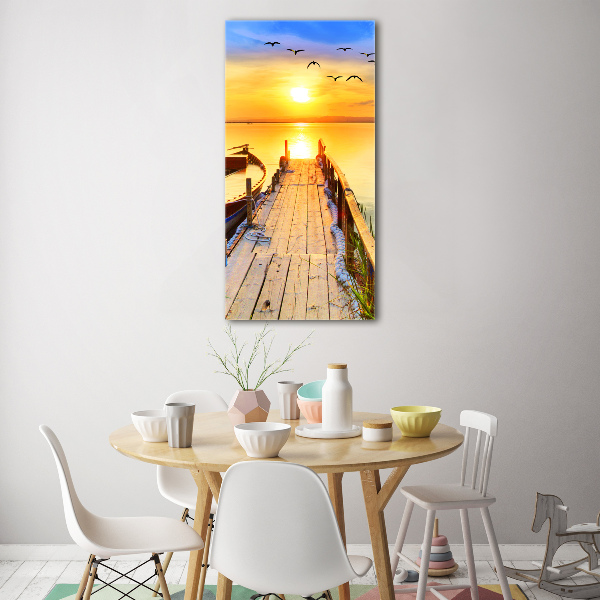 Verticaal glasschilderij Meer