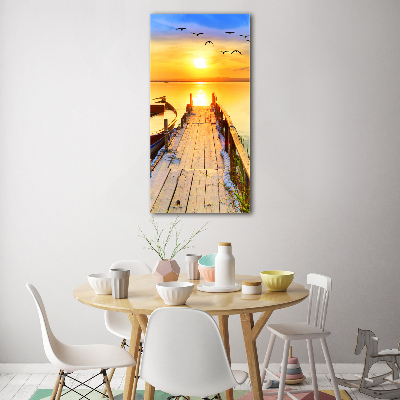 Verticaal glasschilderij Meer