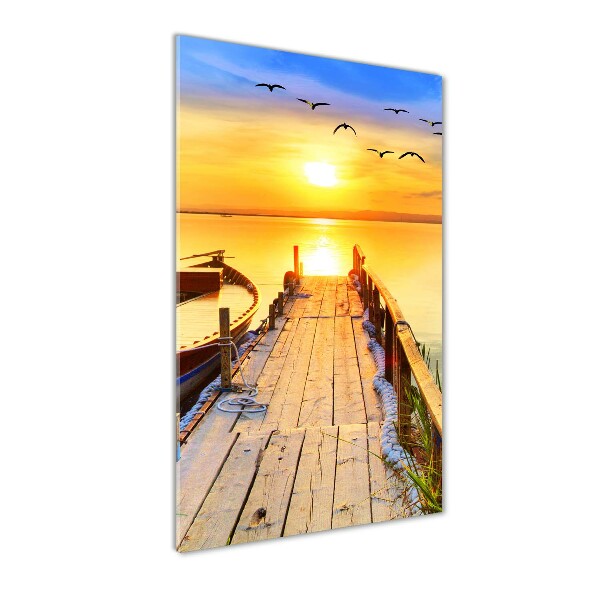 Verticaal glasschilderij Meer