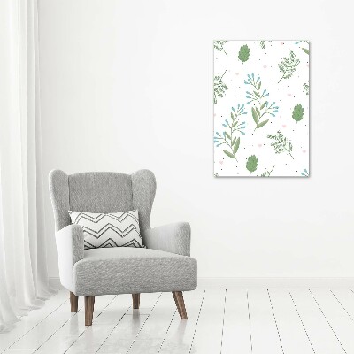 Foto obraz zdjęcie na szkle pionowy Liście i serca