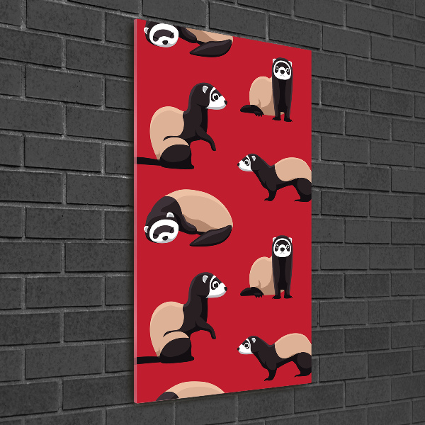 Verticale foto op glas Fretten