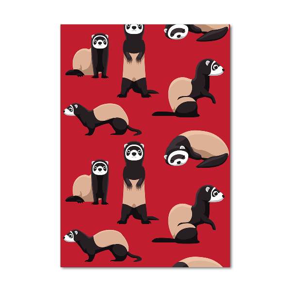 Verticale foto op glas Fretten