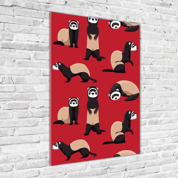 Verticale foto op glas Fretten