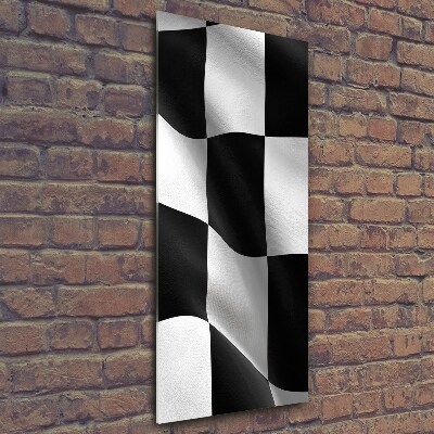 Verticale foto op glas Finishvlag
