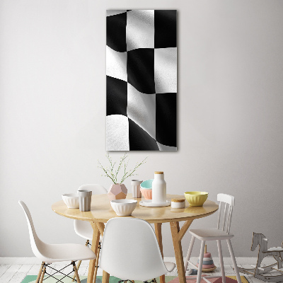 Verticale foto op glas Finishvlag