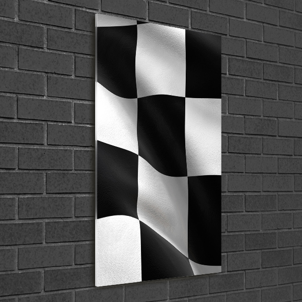 Verticale foto op glas Finishvlag