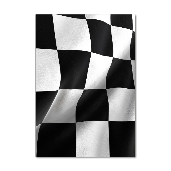 Verticale foto op glas Finishvlag