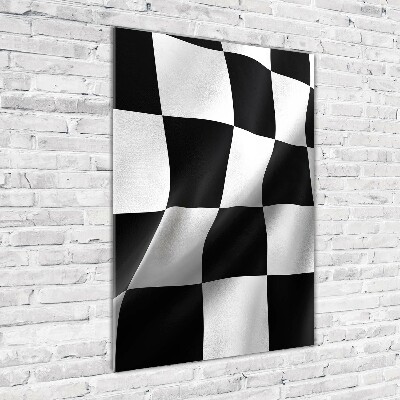 Verticale foto op glas Finishvlag