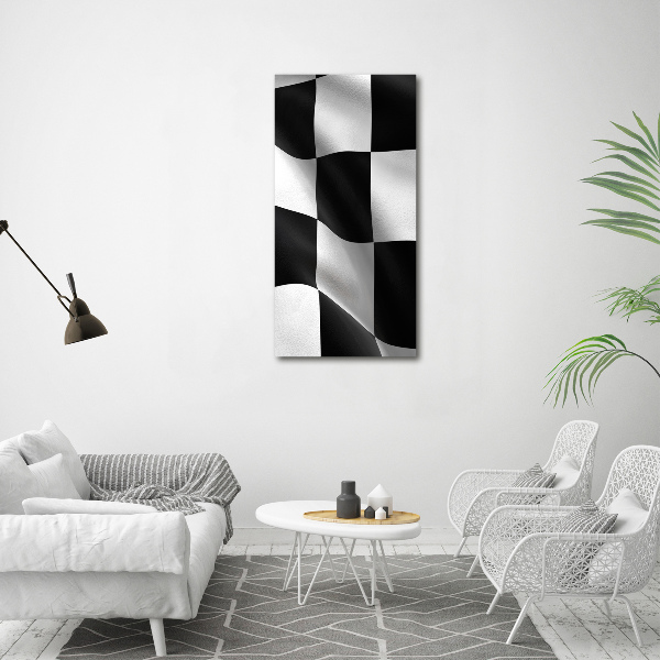 Verticale foto op glas Finishvlag