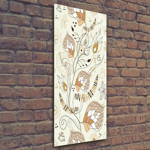 Verticaal glasschilderij Ornamenten