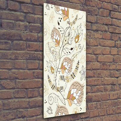 Verticaal glasschilderij Ornamenten