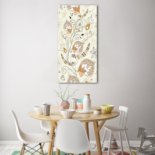 Verticaal glasschilderij Ornamenten