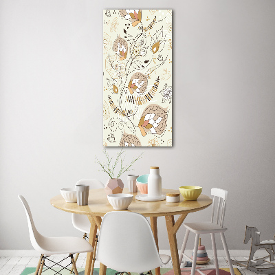 Verticaal glasschilderij Ornamenten