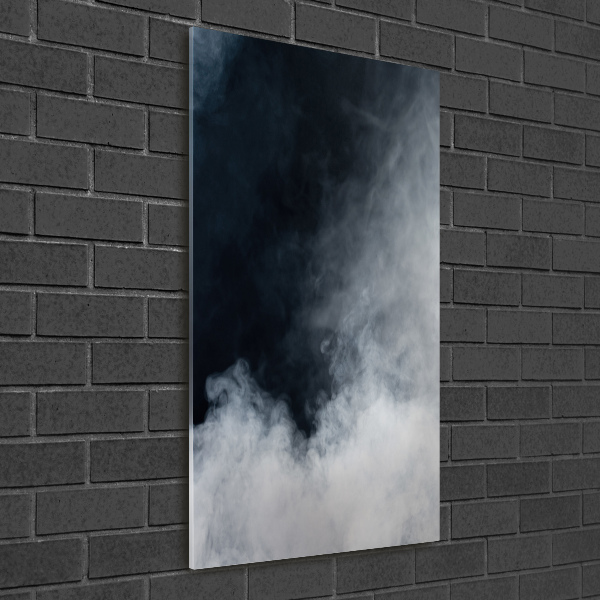 Verticale glasfoto Witte rook