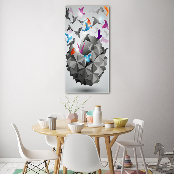 Verticale foto op glas Papiervrijheid