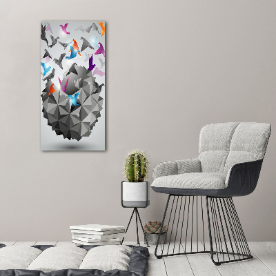 Verticale foto op glas Papiervrijheid