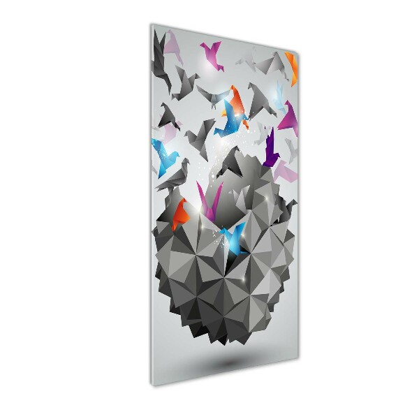 Verticale foto op glas Papiervrijheid