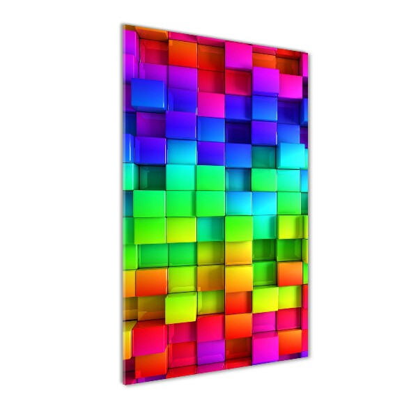 Verticale foto op glas Kleurrijke dozen