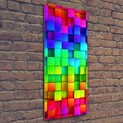 Verticale foto op glas Kleurrijke dozen