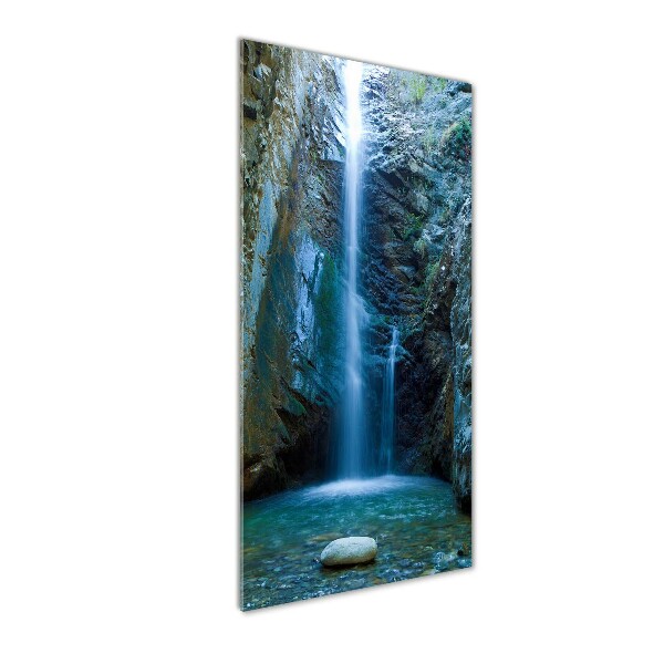Verticale glasfoto Waterval