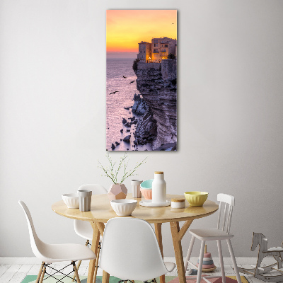 Verticale foto op glas Klifhuizen