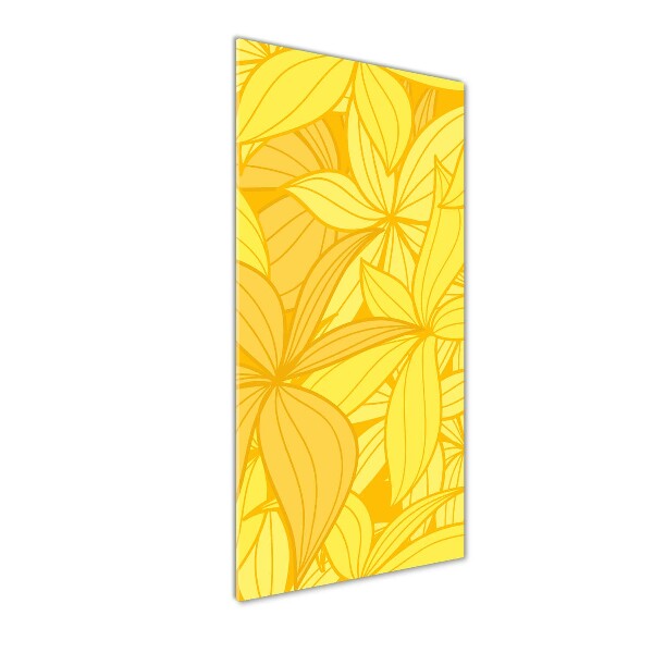 Verticale foto op glas Gele bloemen