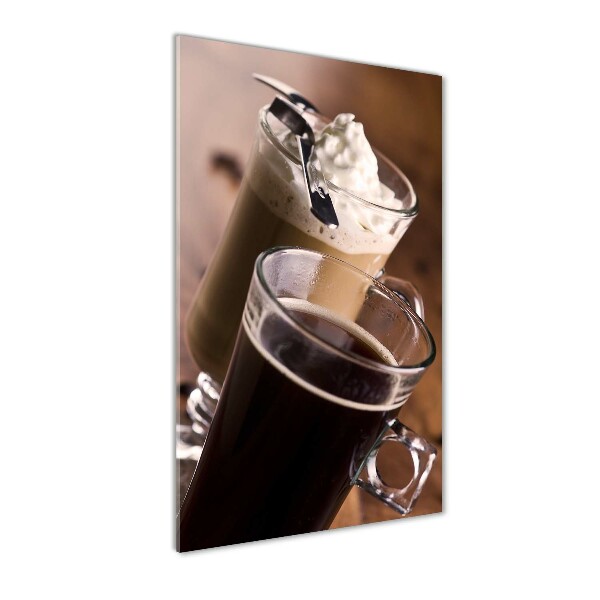 Verticaal glasschilderij Frappé koffie