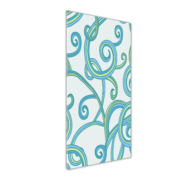 Verticale glasfoto Abstracte spiralen