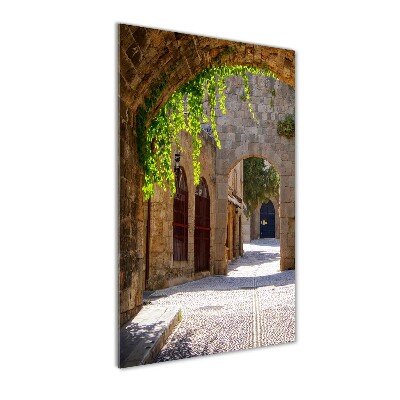 Verticale glasfoto Charmante straatjes