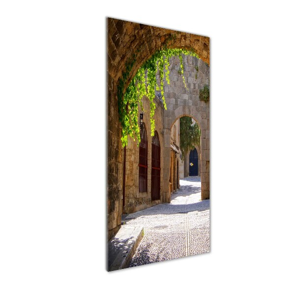 Verticale glasfoto Charmante straatjes