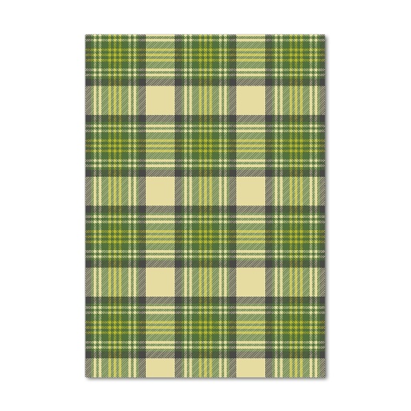 Verticale foto op glas Groen geblokt