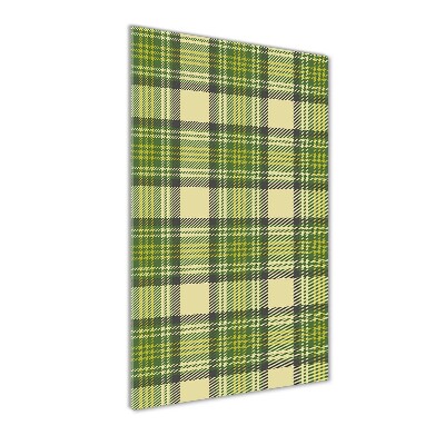 Verticale foto op glas Groen geblokt