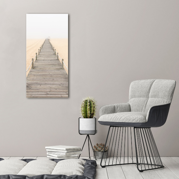 Verticale foto op glas Strandpad