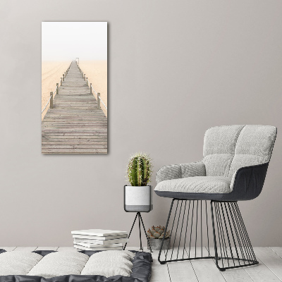Verticale foto op glas Strandpad