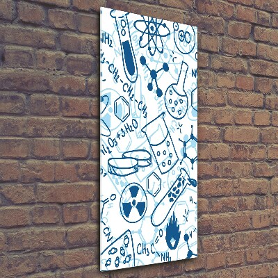 Verticale glasfoto Chemische achtergrond