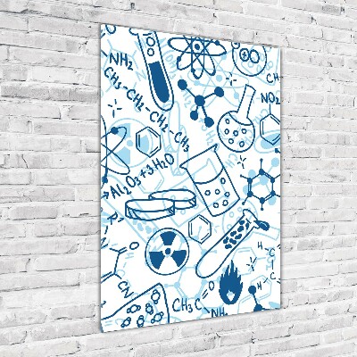 Verticale glasfoto Chemische achtergrond