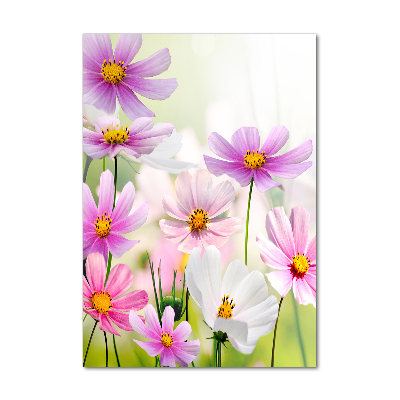 Verticale glasfoto Wilde bloemen