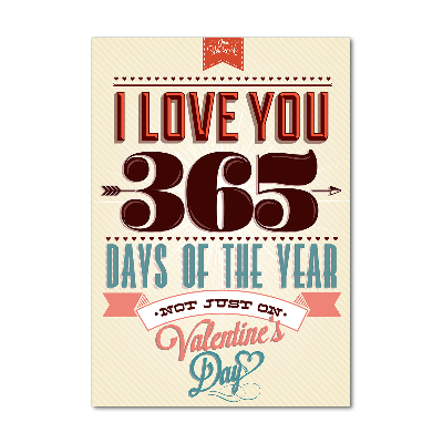 Verticale foto op glas Valentijnsdag