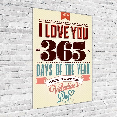 Verticale foto op glas Valentijnsdag