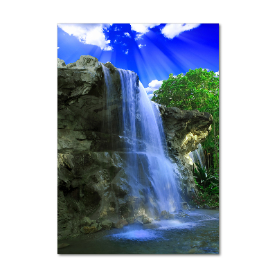 Verticale foto op glas Waterval