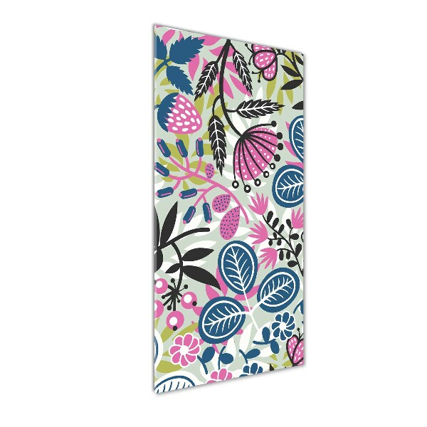 Verticale glasfoto Bloemen