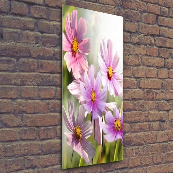 Verticale glasfoto Wilde bloemen